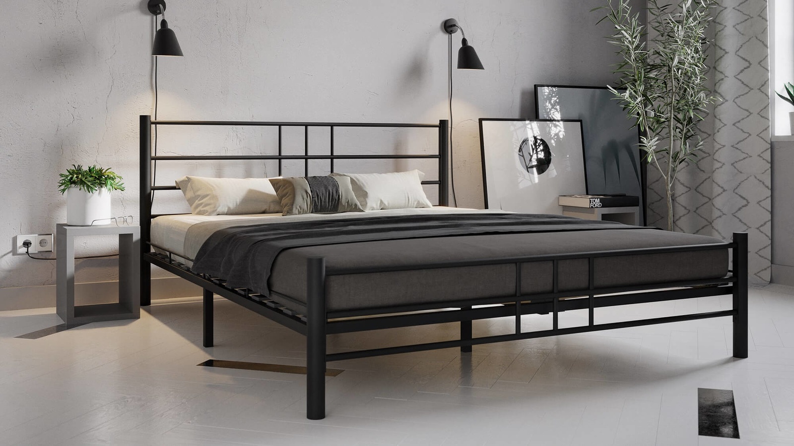 Кровать Askona Chris 140x200, черный